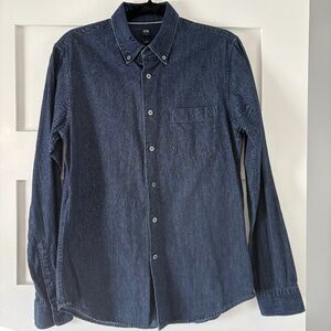 Uniqlo 100% Cotton Denim Button Down